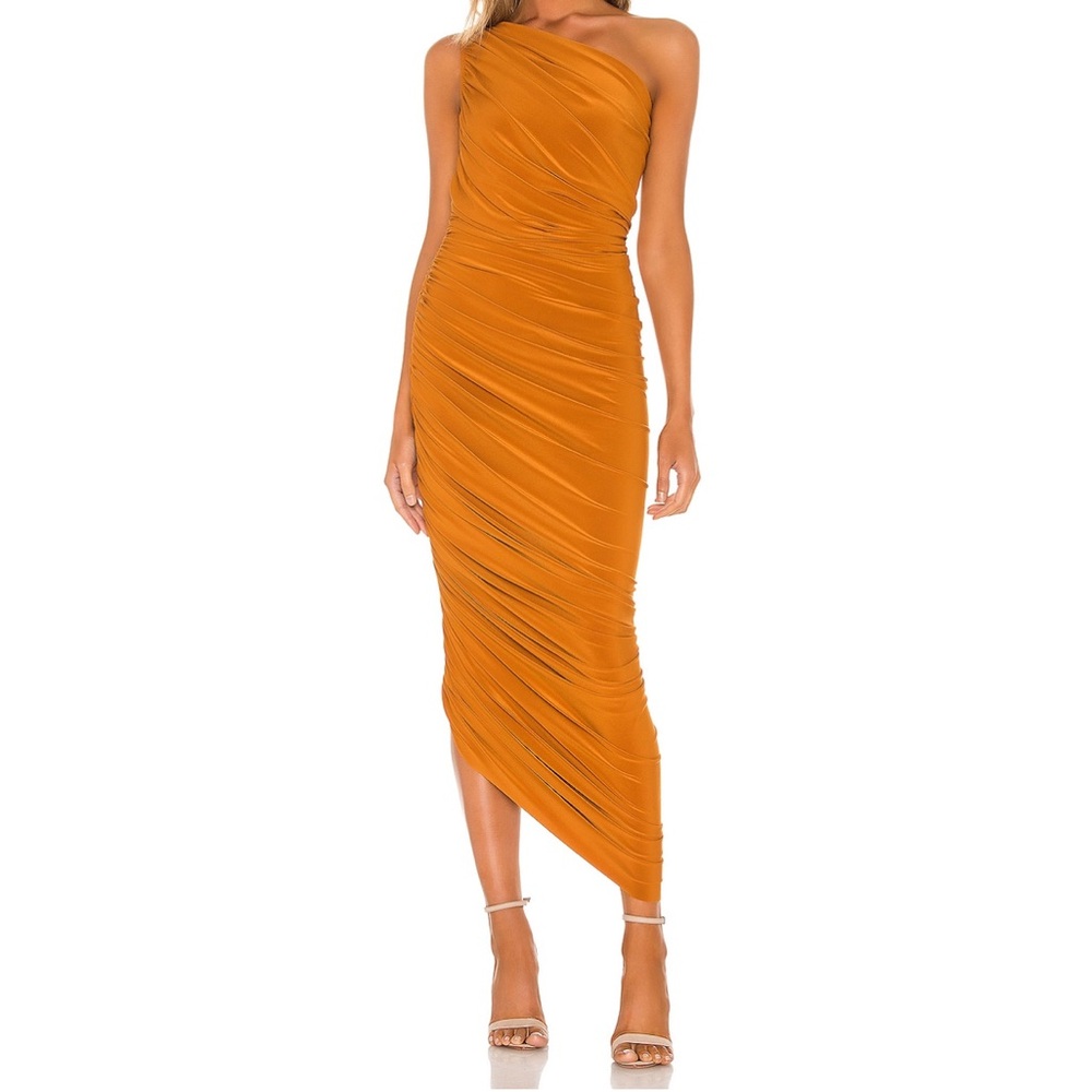 Norma Kamali Diana Gown in Bronze